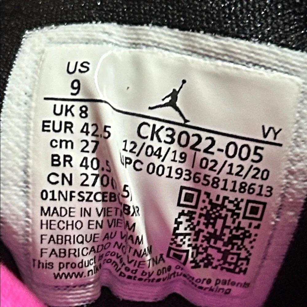 Nike Air Jordan Low Black White Pink Sneakers